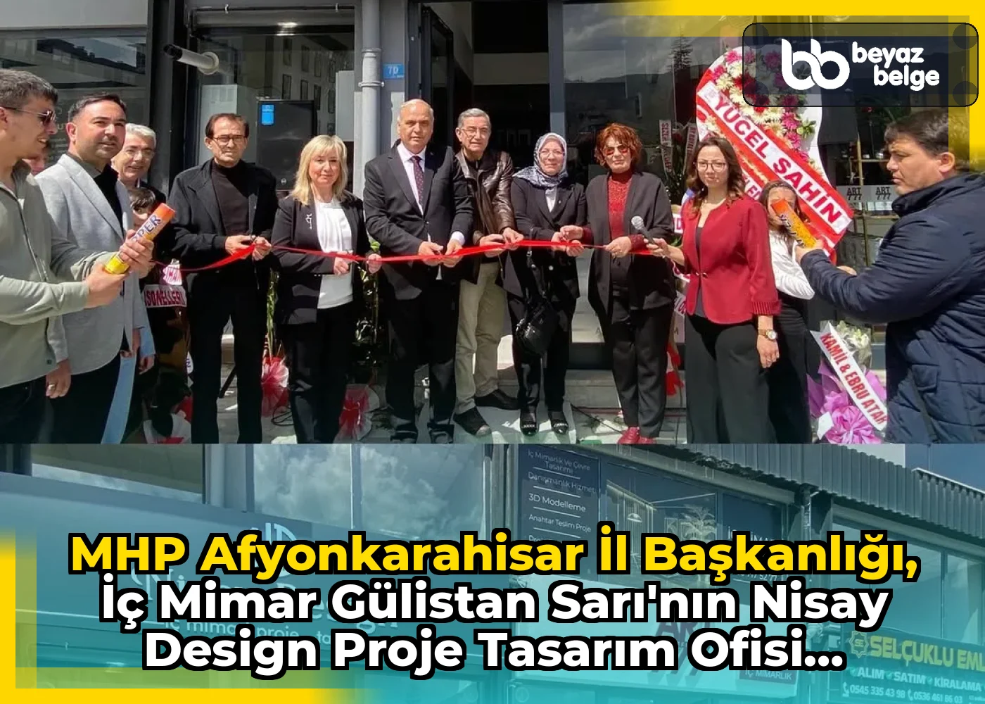 MHP Afyonkarahisar İl Başkanlığı, İç Mimar Gülistan Sarı'nın Nisay Design Proje Tasarım Ofisi Açılışına Katıldı