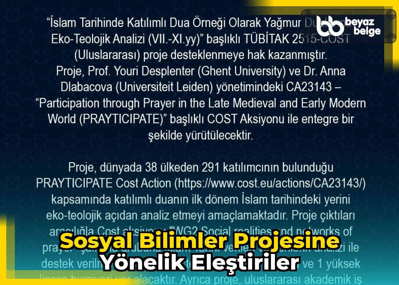 Sosyal Bilimler Projesine Yönelik Eleştiriler
