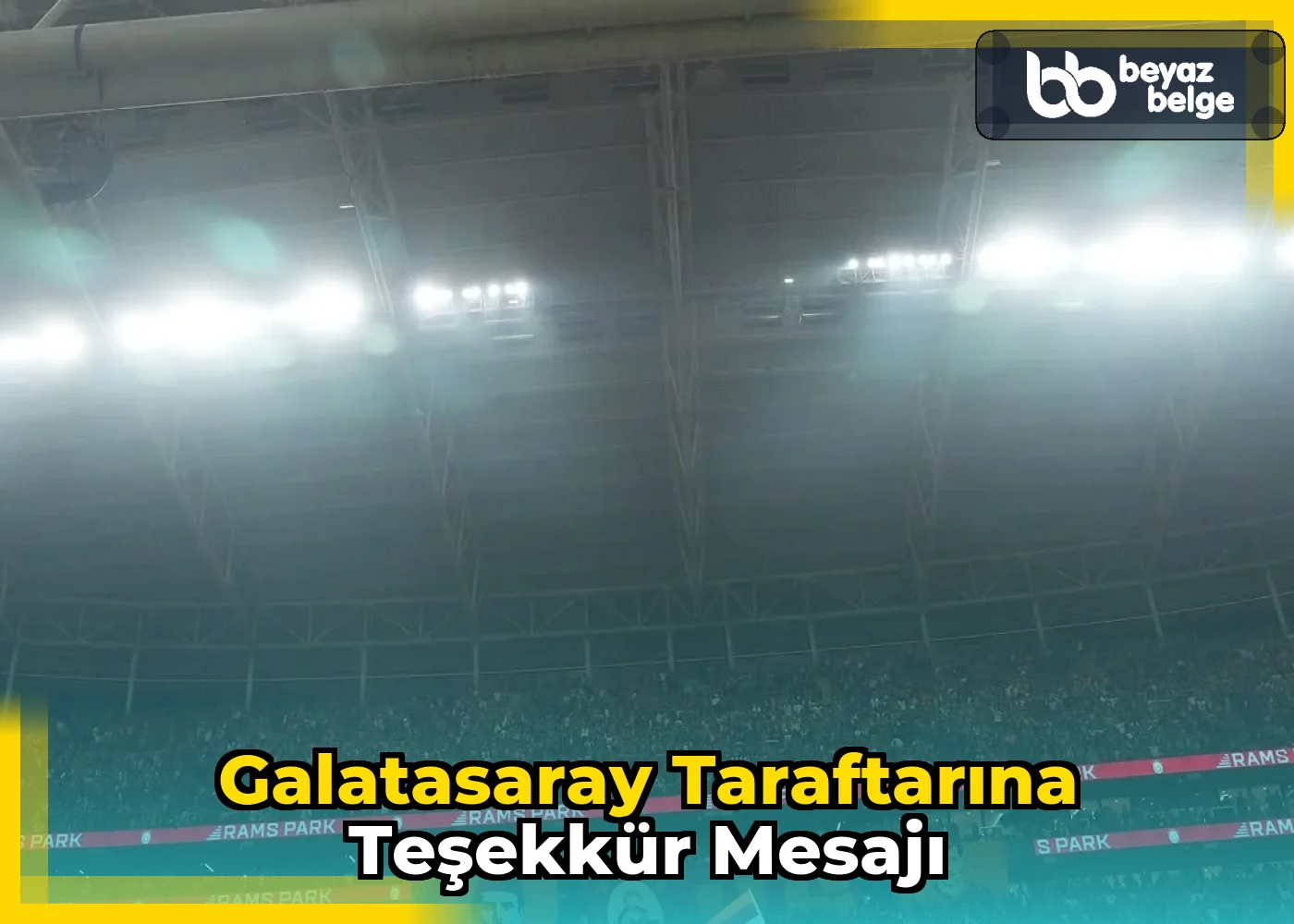 Galatasaray Taraftarına Teşekkür Mesajı