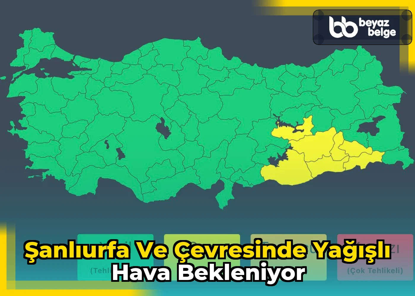 Şanlıurfa ve çevresinde yağışlı hava bekleniyor