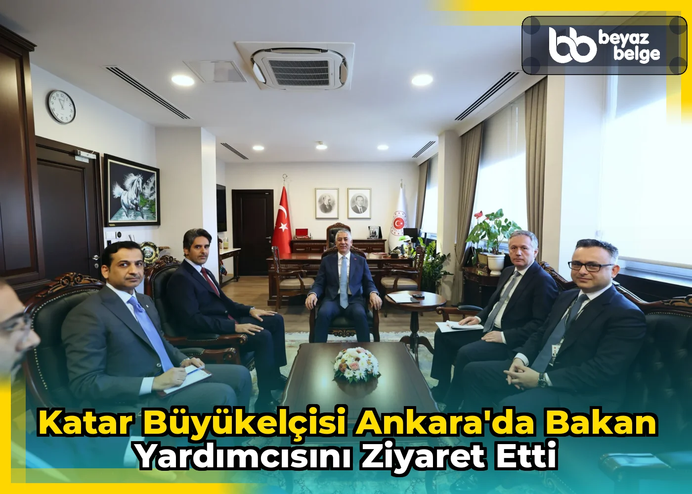 Katar Büyükelçisi Ankara'da Bakan Yardımcısını Ziyaret Etti
