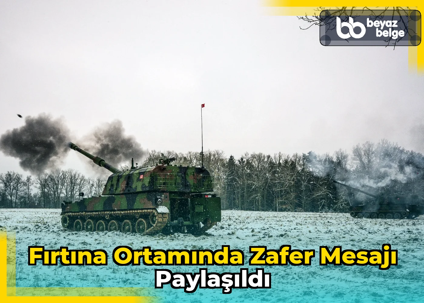 Fırtına Ortamında Zafer Mesajı Paylaşıldı