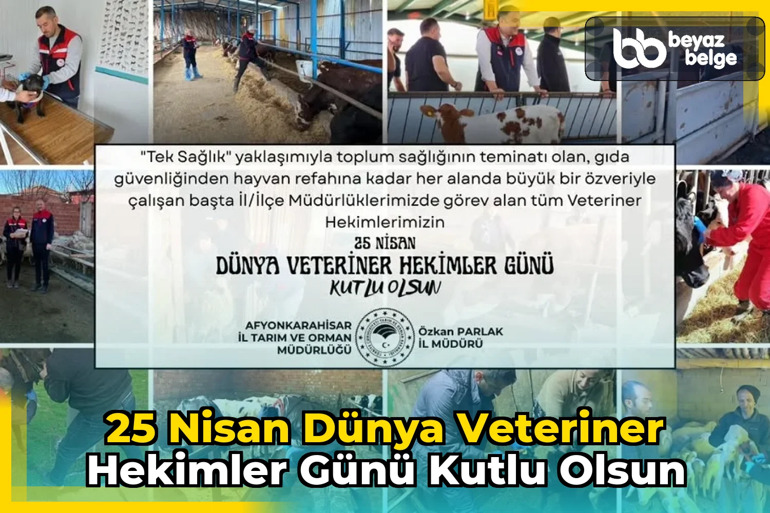 25 Nisan Dünya Veteriner Hekimler Günü Kutlu Olsun