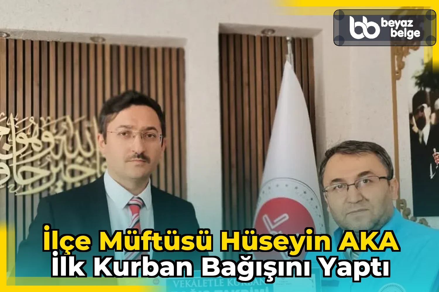 İlçe Müftüsü Hüseyin AKA İlk Kurban Bağışını Yaptı