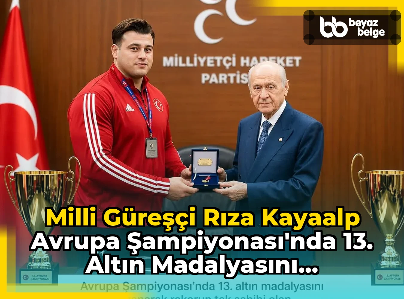 Milli Güreşçi Rıza Kayaalp Avrupa Şampiyonası'nda 13. Altın Madalyasını Kazanarak Rekor Kırdı