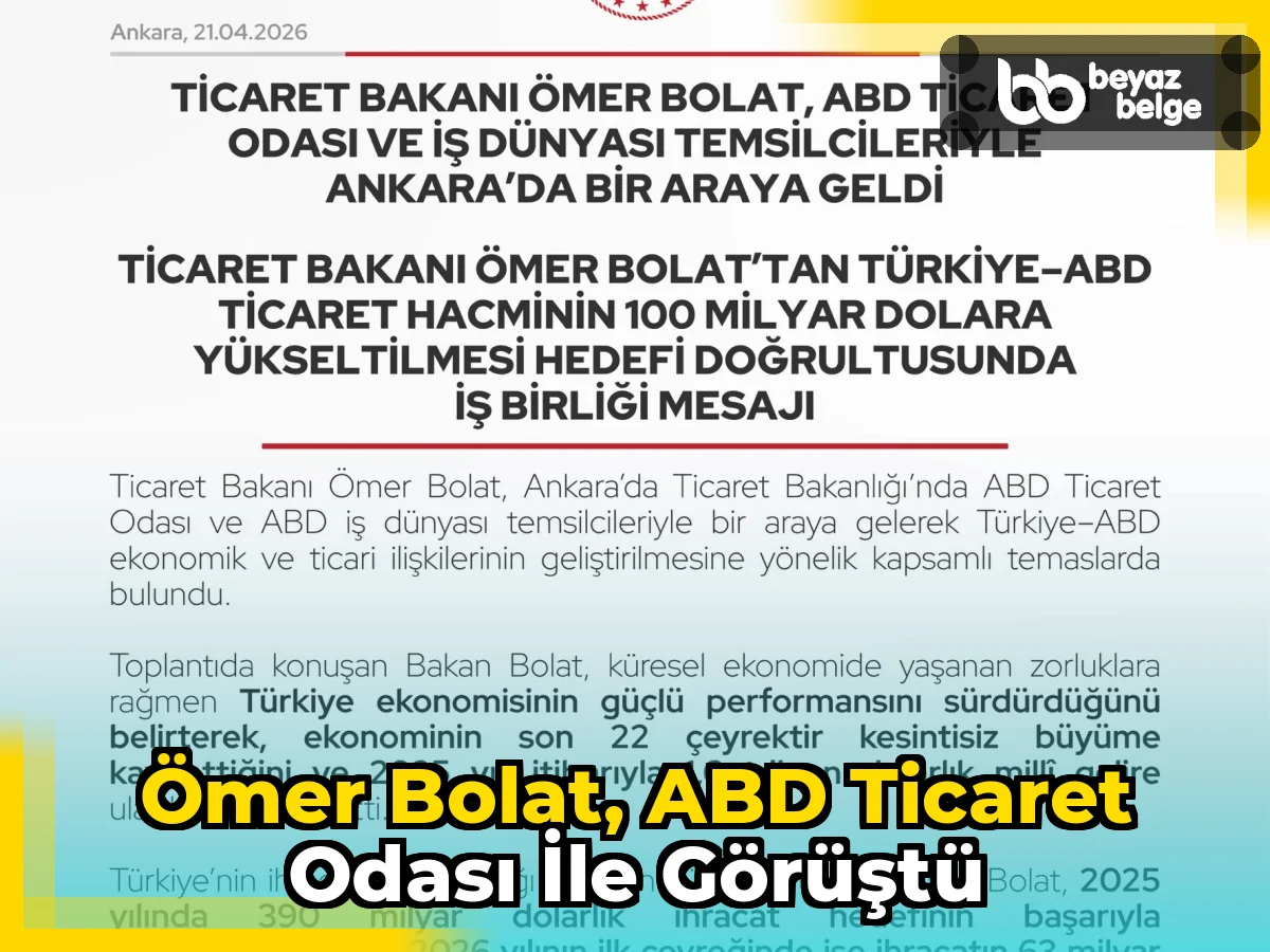 Ömer Bolat, ABD Ticaret Odası ile görüştü