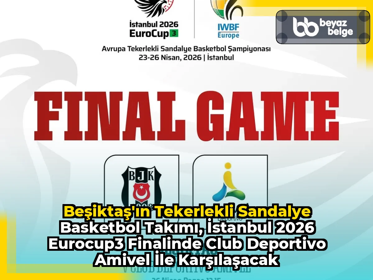 Beşiktaş'ın Tekerlekli Sandalye Basketbol Takımı, İstanbul 2026 EuroCup3 Finalinde Club Deportivo Amivel ile karşılaşacak