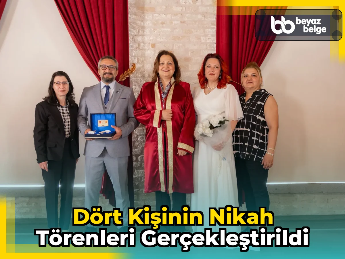Dört kişinin nikah törenleri gerçekleştirildi