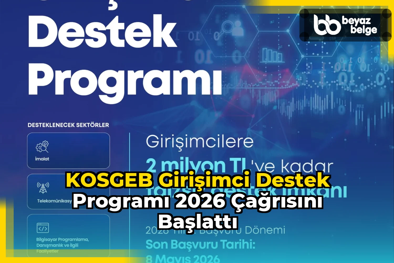 KOSGEB Girişimci Destek Programı 2026 Çağrısını Başlattı