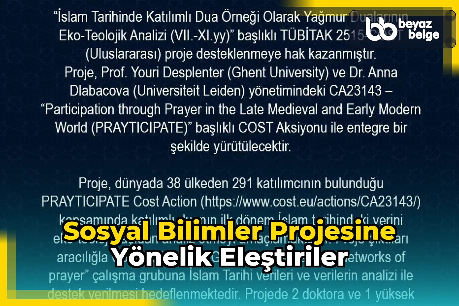 Sosyal Bilimler Projesine Yönelik Eleştiriler