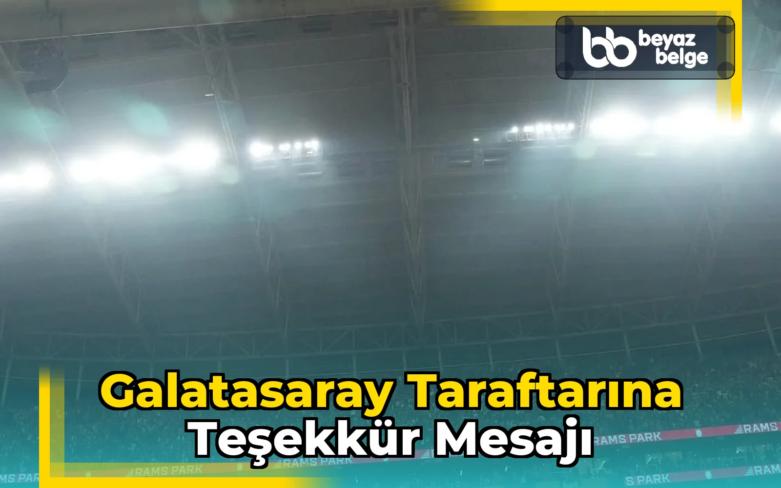 Galatasaray Taraftarına Teşekkür Mesajı