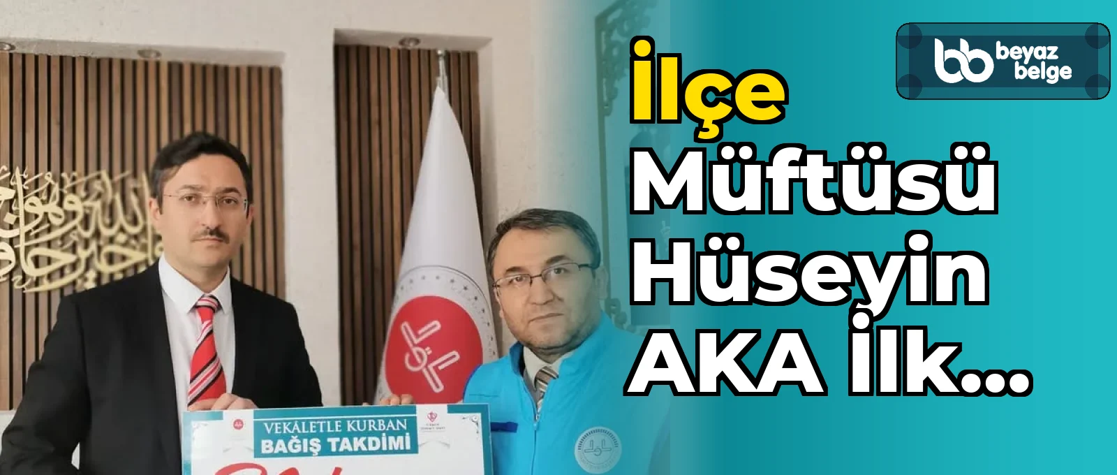 İlçe Müftüsü Hüseyin AKA İlk Kurban Bağışını Yaptı