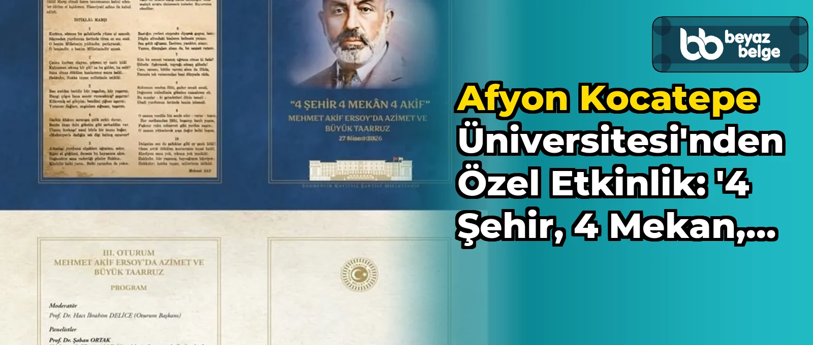 Afyon Kocatepe Üniversitesi'nden Özel Etkinlik: '4 Şehir, 4 Mekan, 4 Akif'