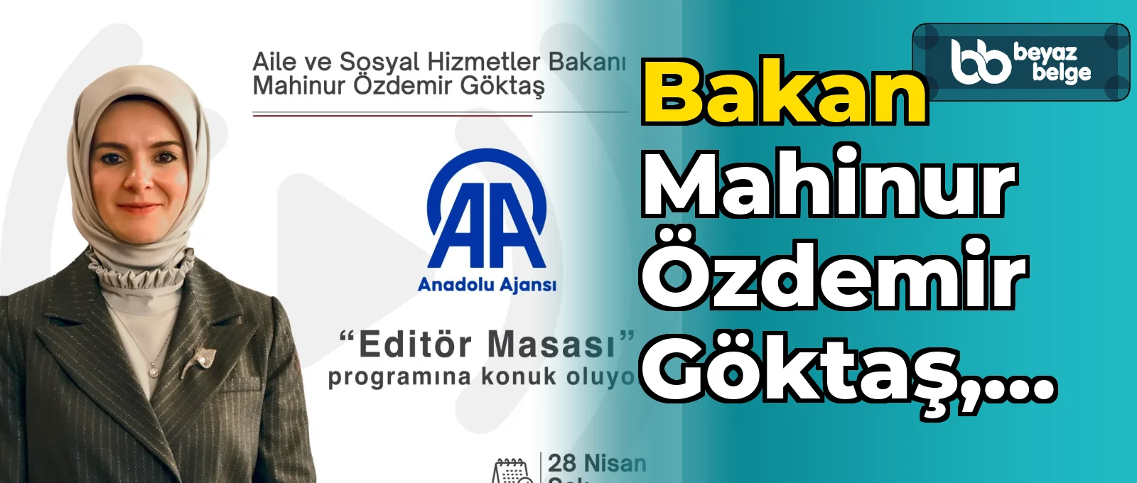 Bakan Mahinur Özdemir Göktaş, AA'nın Konuğu Oldu