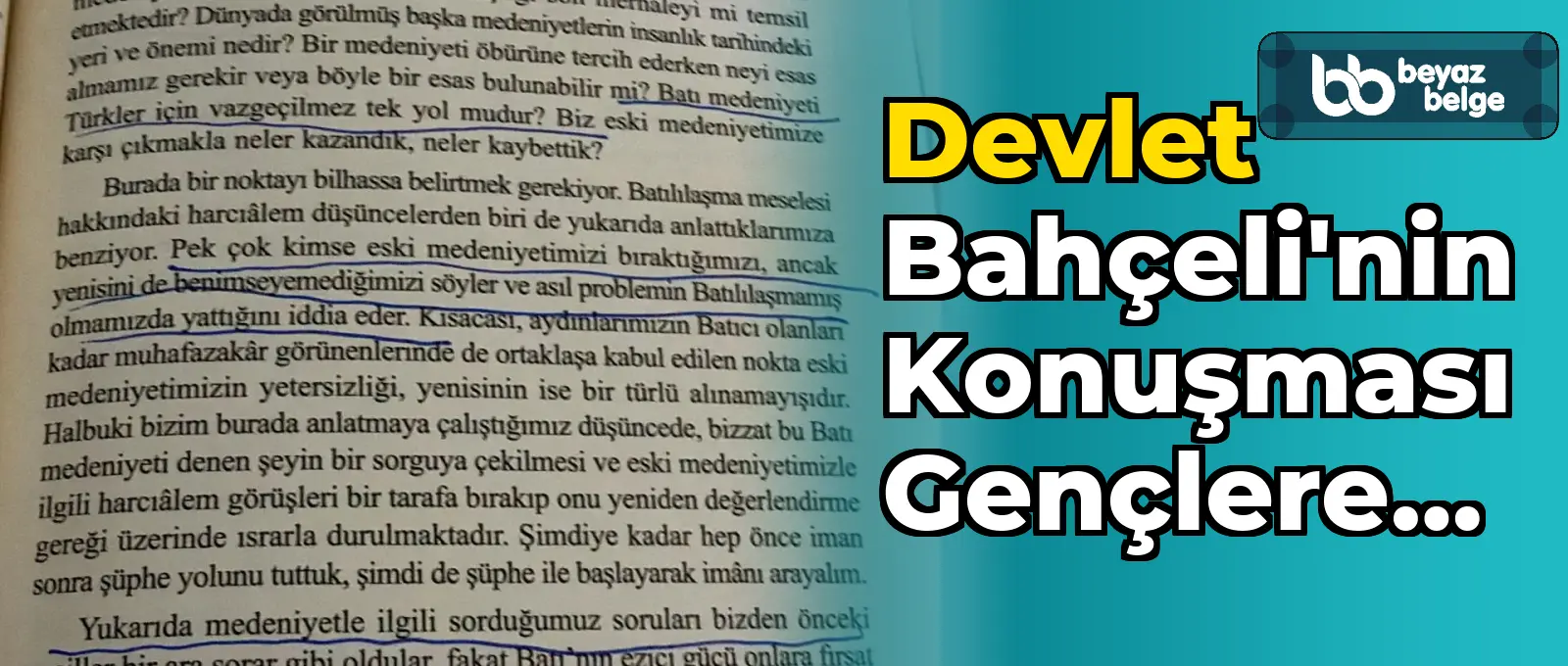 Devlet Bahçeli'nin Konuşması Gençlere Tavsiye Edildi