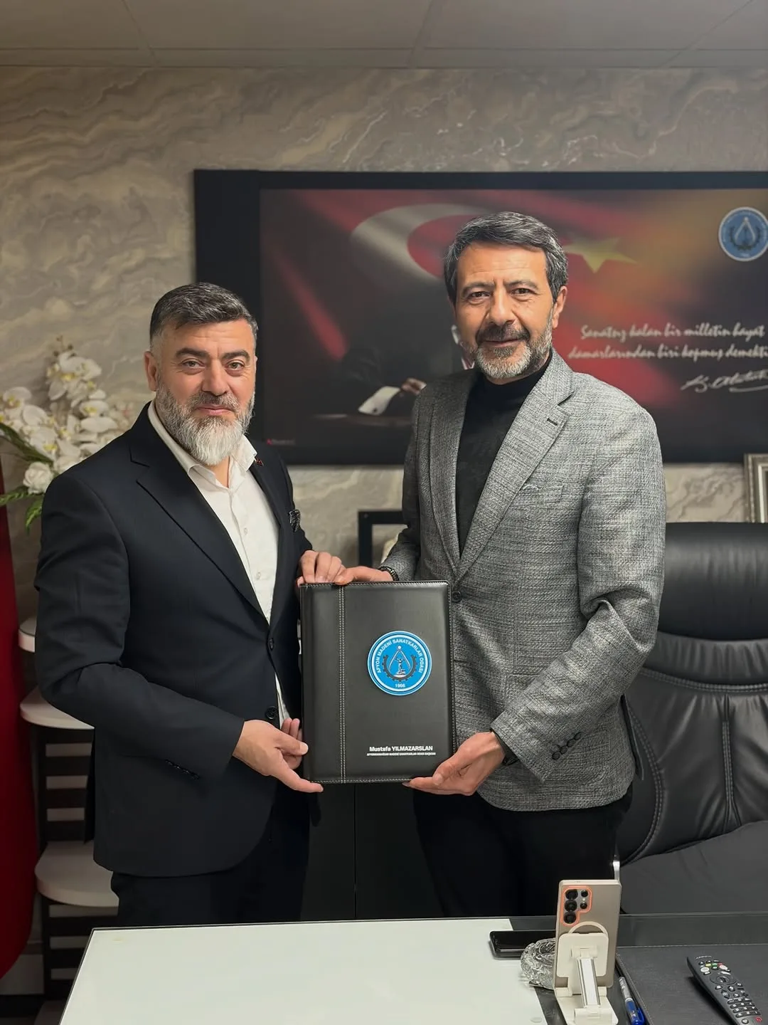 Madeni Sanatkârlar Esnaf Odası Başkanı Mustafa Yılmazarslan Ziyaret Edildi