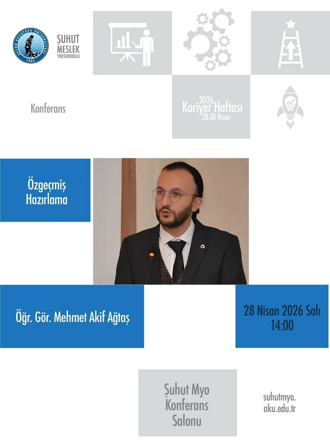 Afyon Kocatepe Üniversitesi'nde Bugün: Özgeçmiş Hazırlama Semineri