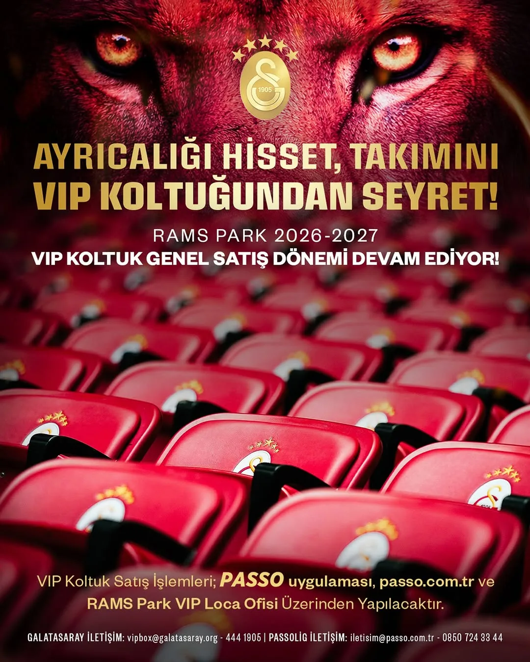Galatasaray Spor Kulübü'nden VIP Koltuk Ayrıcalığı! ????❤️